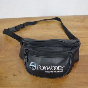 Foxwoods Casino Black Embroidered Fanny Pack